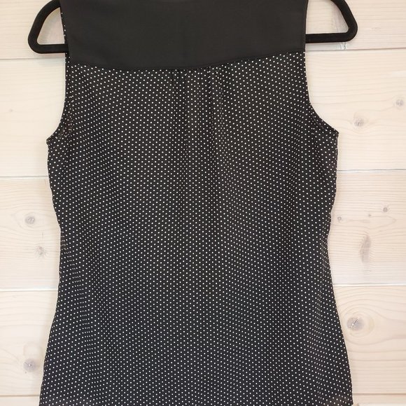 Banana Republic Black Blouse with White Polka Dots - Picture 2 of 4